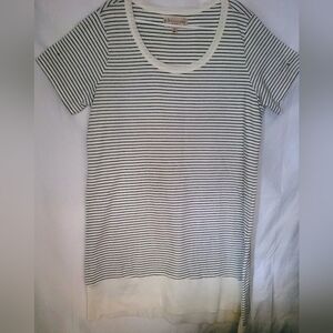 PHILOSOPHY .. Black and White Striped Tee (71B)